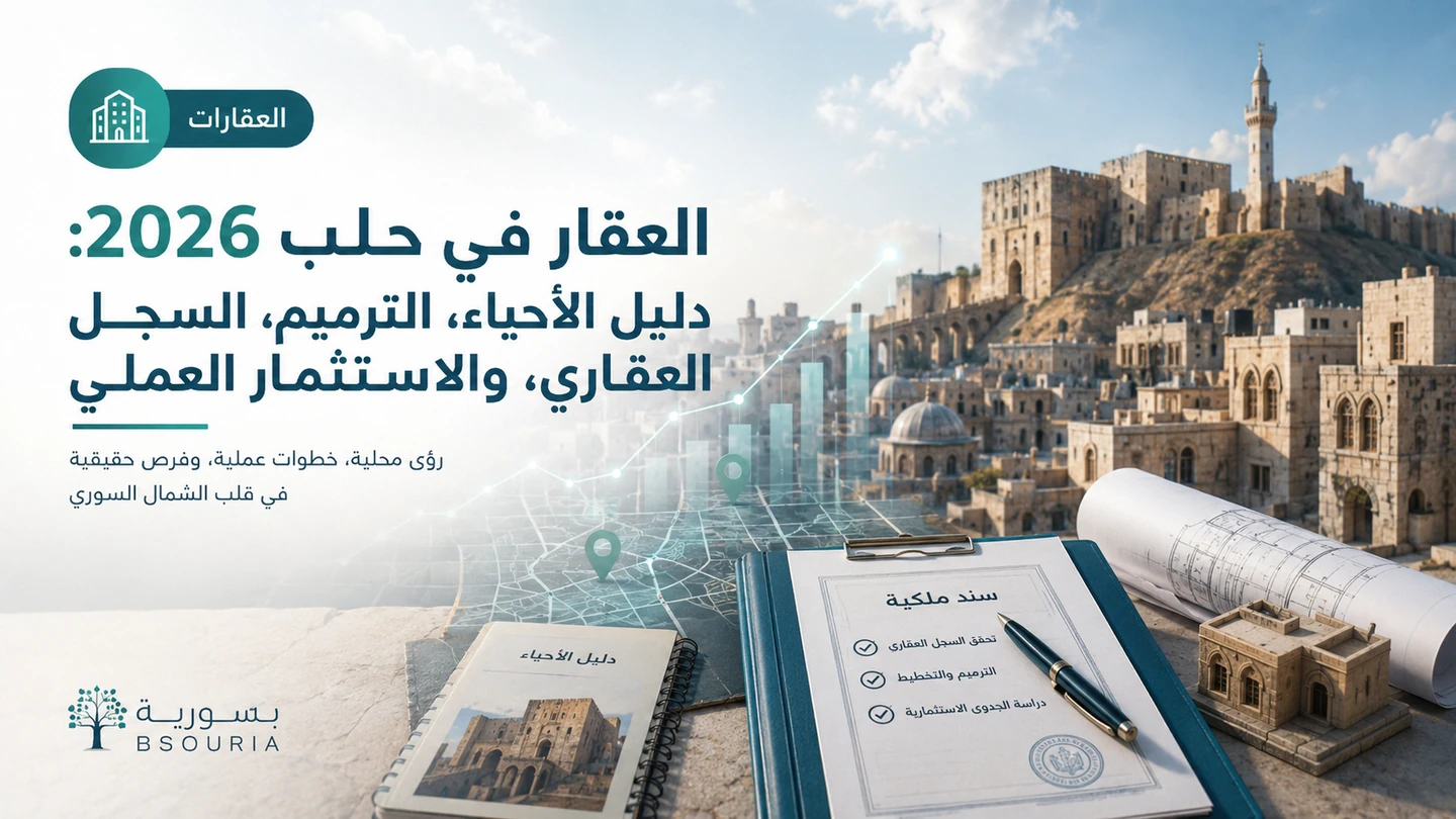 العقار في حلب 2026: دليل الأحياء، الترميم، السجل العقاري والاستثمار العملي