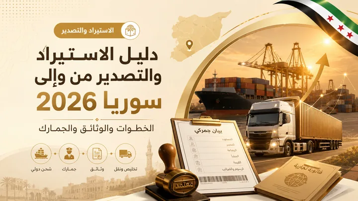 دليل الاستيراد والتصدير من وإلى سوريا 2026: الخطوات والوثائق والجمارك
