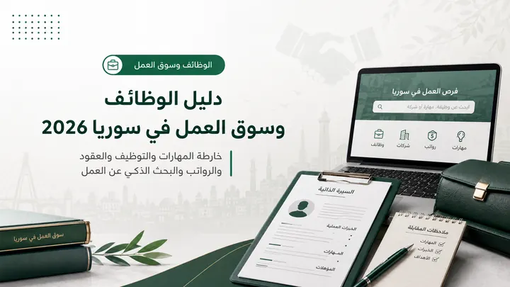 دليل الوظائف وسوق العمل في سوريا 2026: من بناء المهارة إلى التوظيف العادل