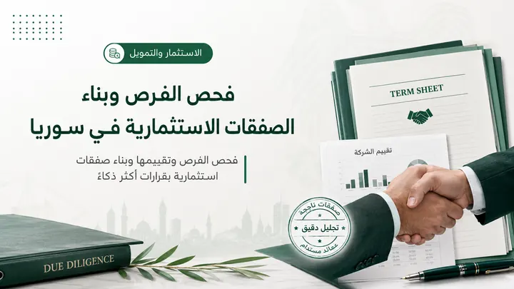دليل الاستثمار والتمويل في سوريا 2026: كيف تفحص الفرصة وتبني الصفقة؟