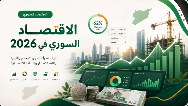 الاقتصاد السوري في 2026: كيف تقرأ النمو والتضخم والليرة والاستثمار وإعادة الإعمار؟